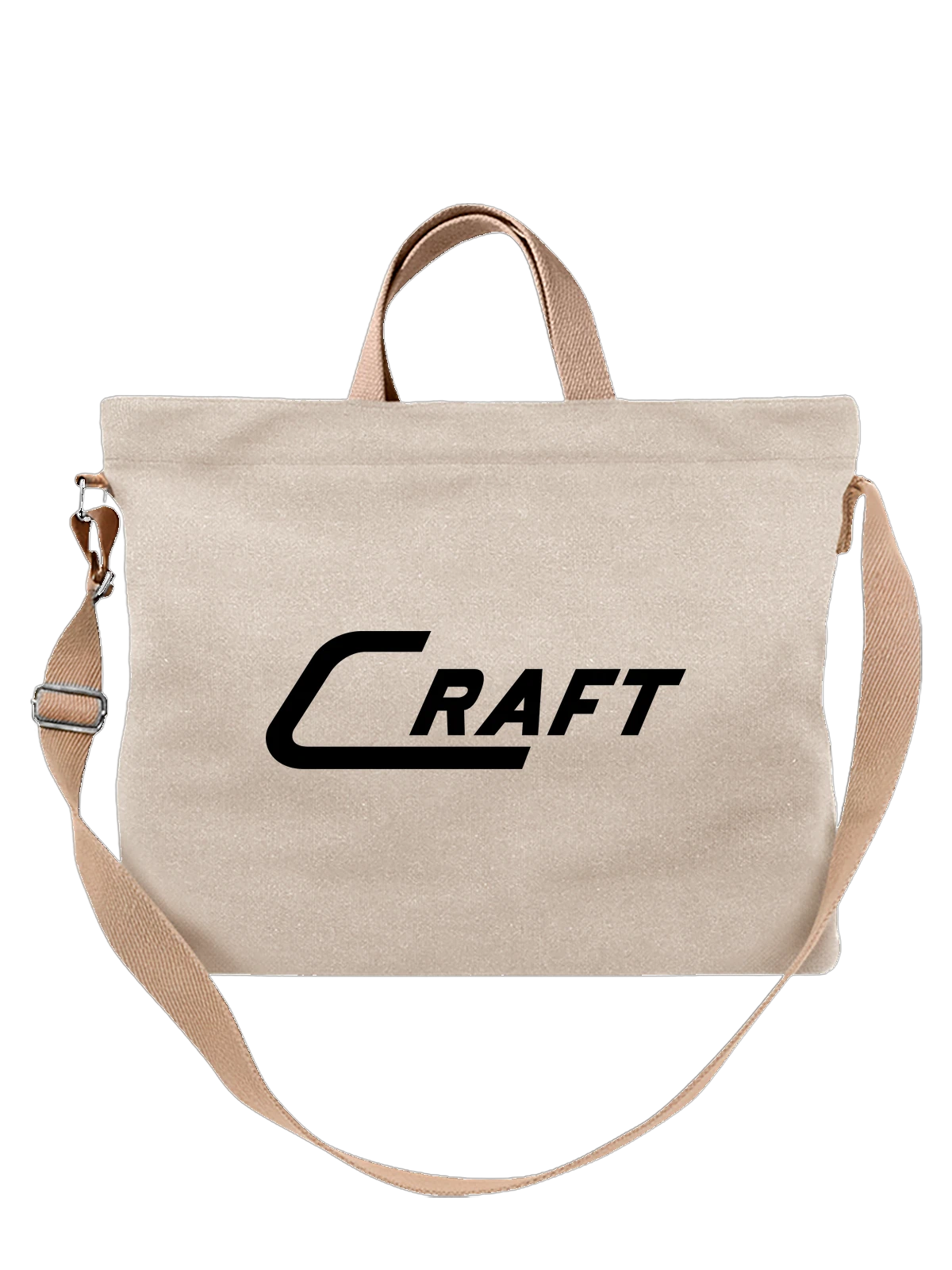 Сумка Craft белая с принтом — современная айдентика — Белая, фото 1