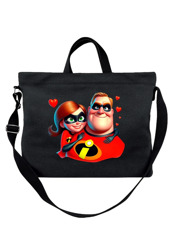Сумка с Бобом Парр Эластикой Суперсемейка Incredibles — Чёрная, фото 1