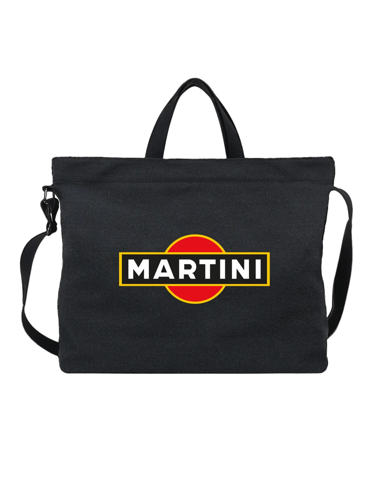 Сумка Martini чёрная с принтом — футболка для вечеринки — Чёрная, фото 1