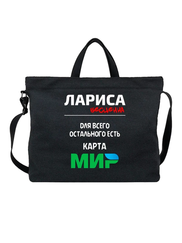 Сумка имя Лариса — Чёрная, фото 1