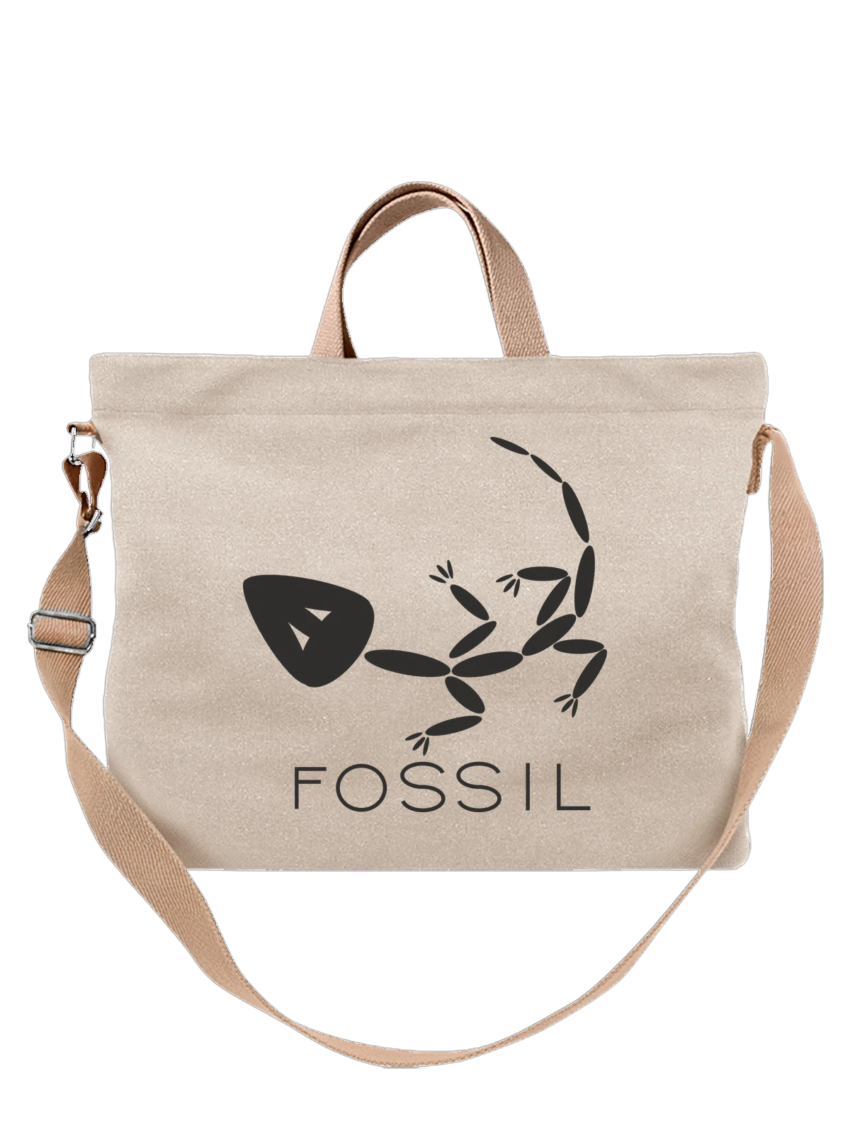 Сумка Fossil белая с принтом — монохромный принт — Белая, фото 1