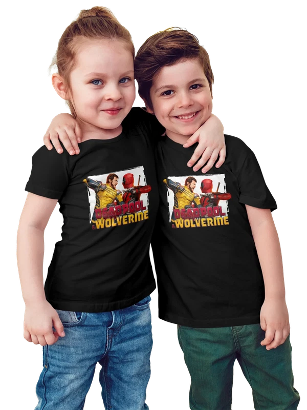 Футболка Дэдпул и Росомаха Deadpool and Wolverine — Чёрная, фото 1