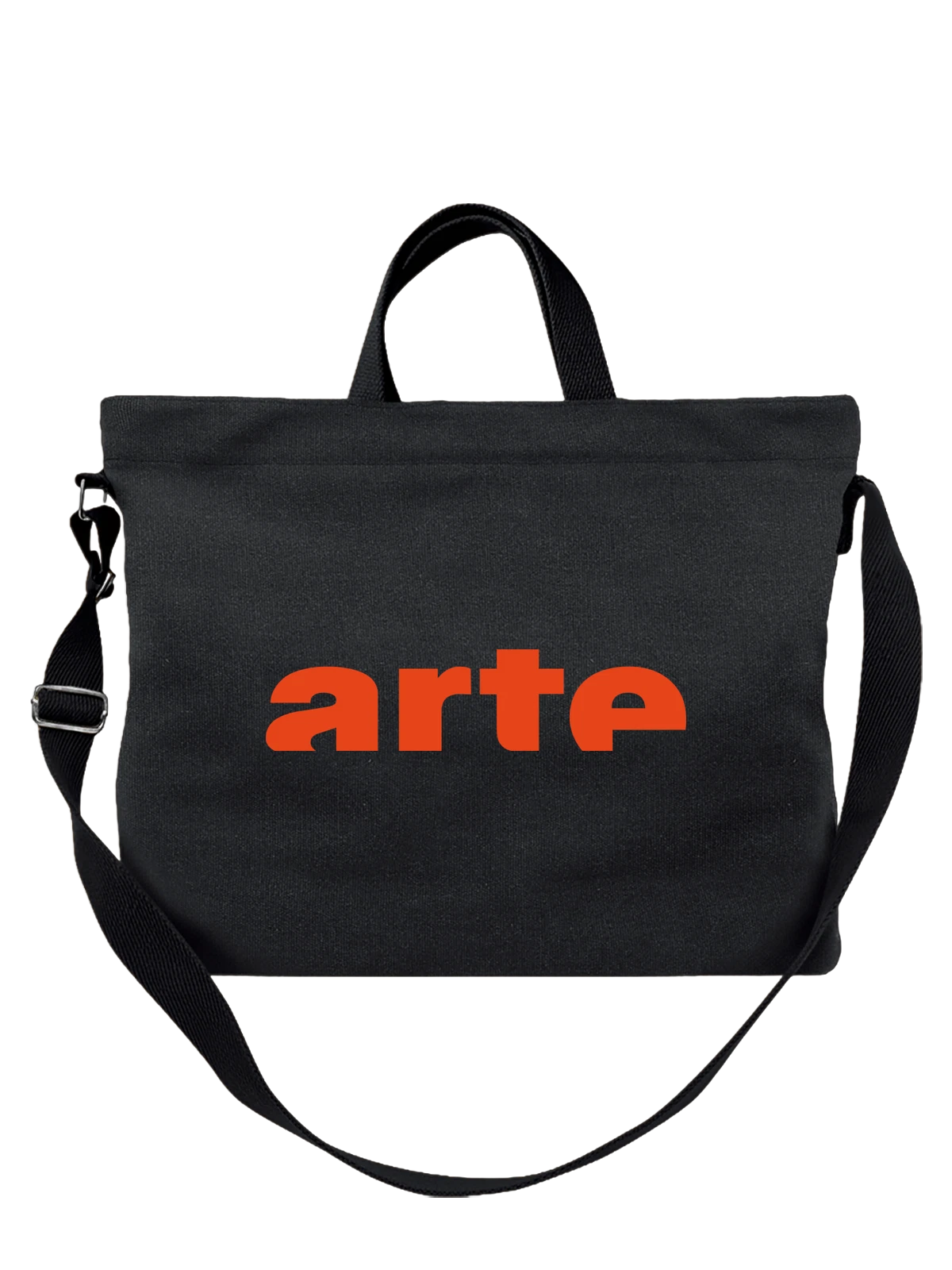 Сумка Arte чёрная с принтом — современная айдентика — Чёрная, фото 1