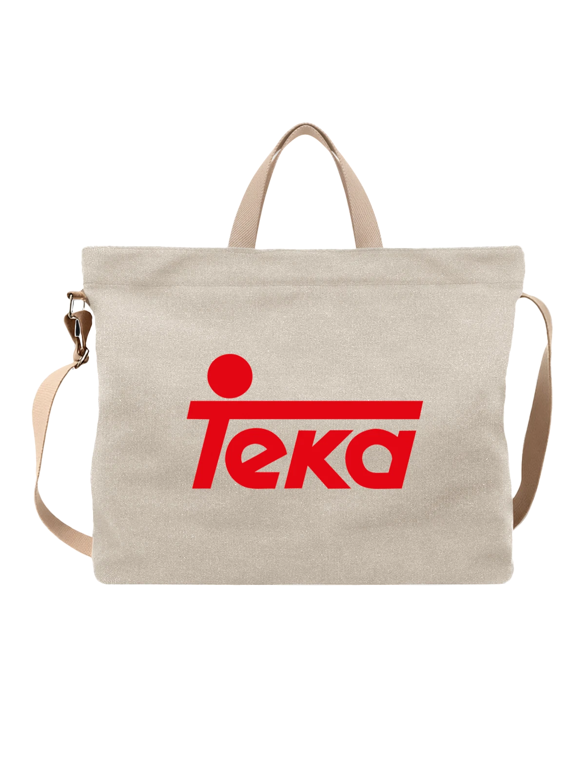 Сумка Teka белая с принтом — современная айдентика — Белая, фото 1