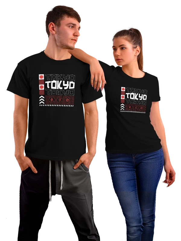 Футболка с надписью Токио Tokyo — Чёрная, фото 1