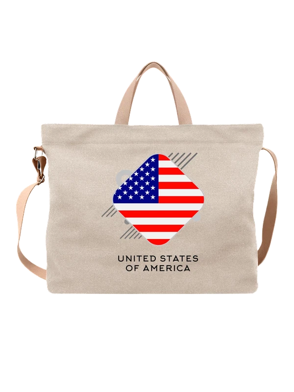 Сумка флаг США USA — Белая, фото 1