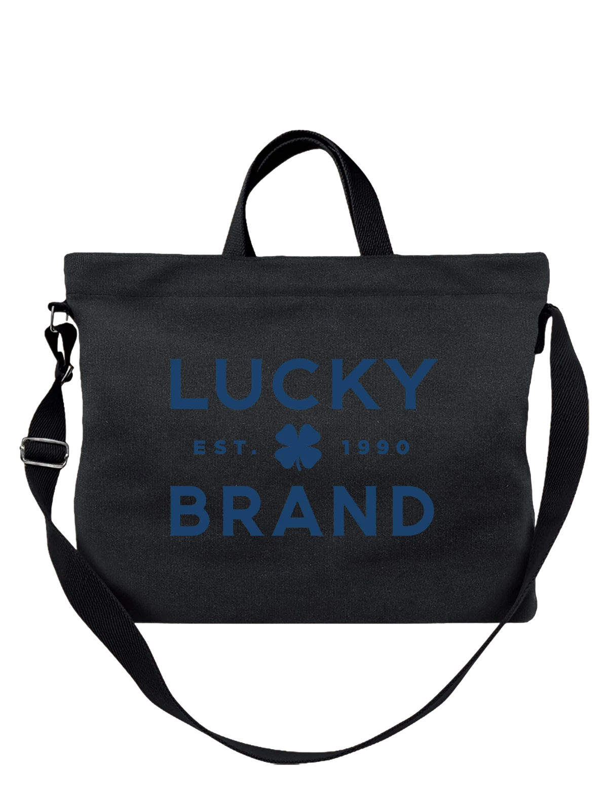 Сумка Lucky Brand чёрная с принтом — винтажный деним — Чёрная, фото 1
