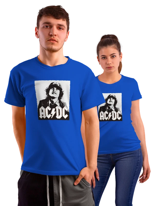 Футболка AC DC Ангус Янг — Синяя, фото 1