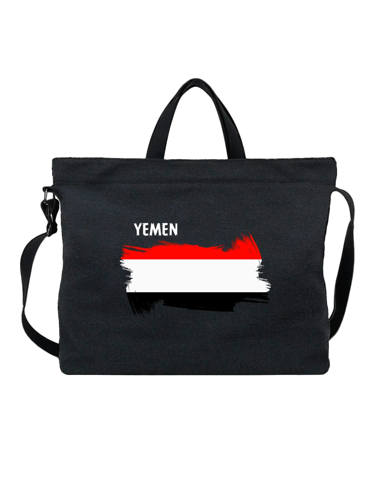 Сумка Флаг Йемена Yemen чёрная с принтом — национальная символика — Чёрная, фото 1