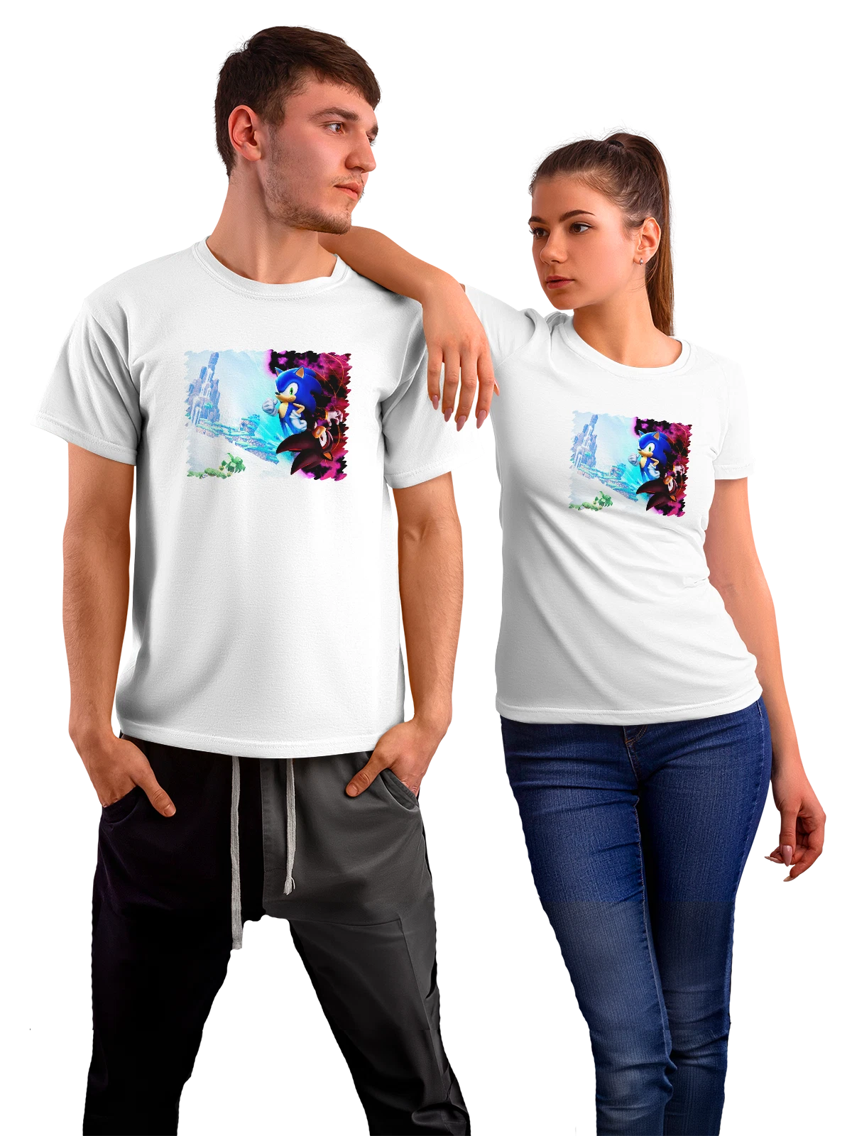 Футболка Игра Sonic X Shadow Generations Video Game белая с принтом — подарок геймеру — Белая, фото 1