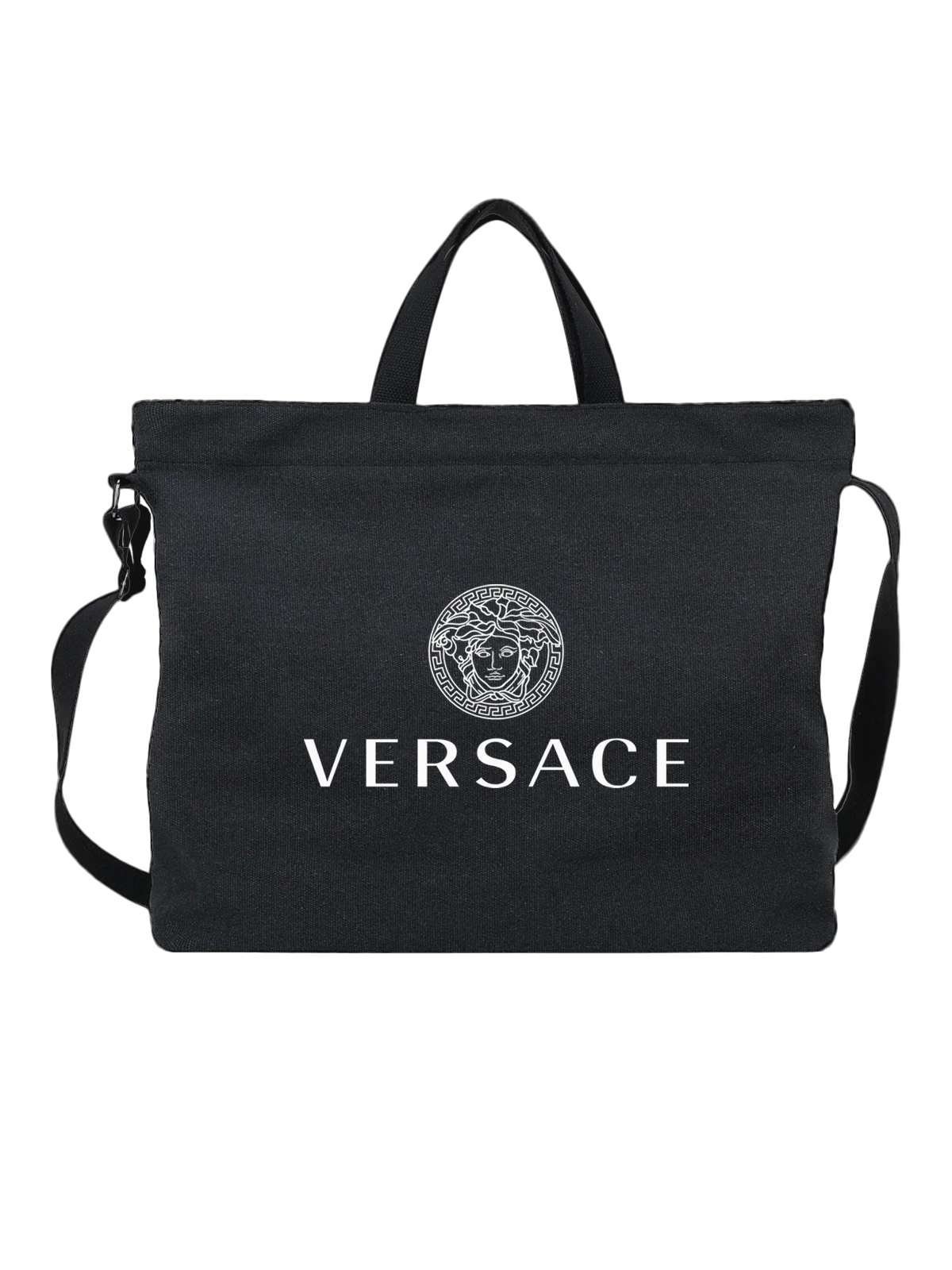 Сумка Versace чёрная с принтом — итальянский люксовый знак — Чёрная, фото 1
