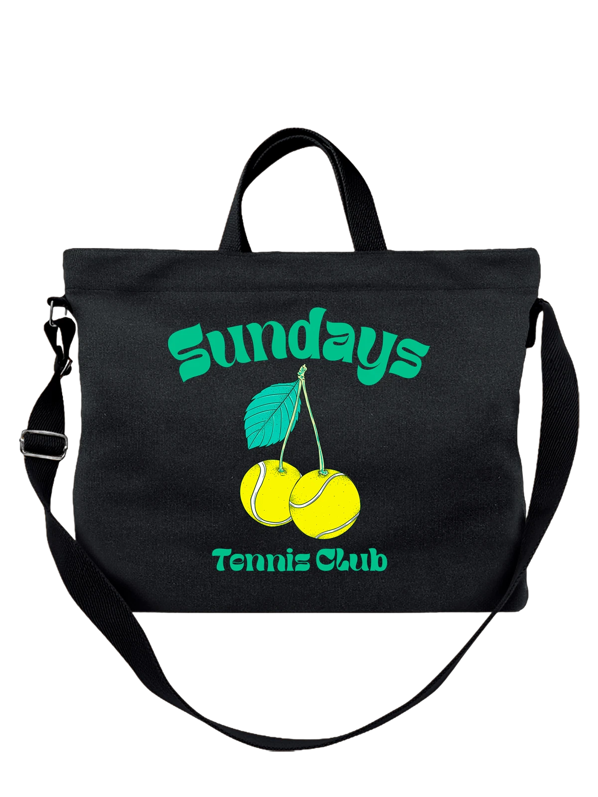 Сумка Теннис sundays tennis club чёрная с принтом — спортивный инвентарь — Чёрная, фото 1