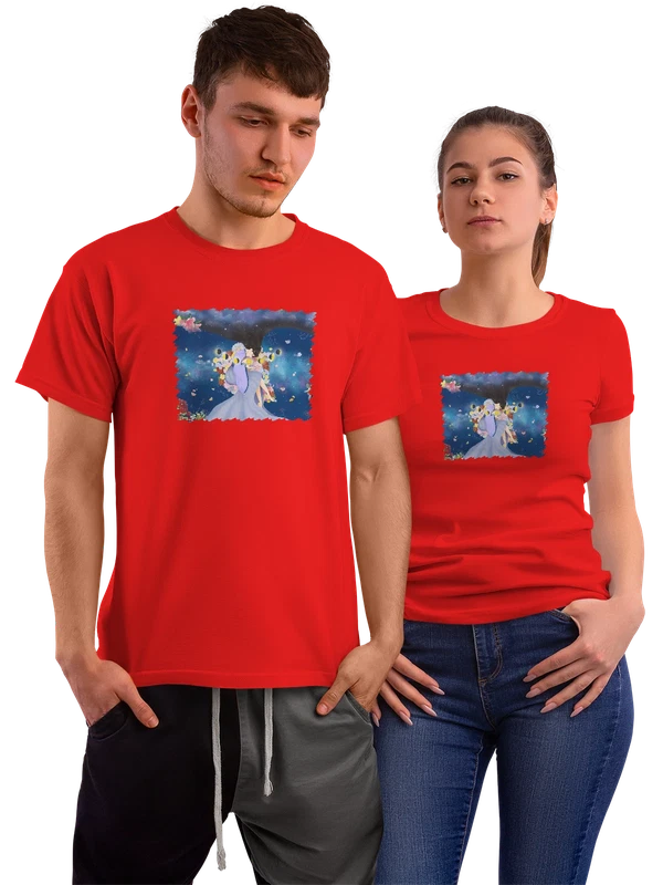 Футболка Фантастика Девичьи фоны Эстетика — Красная, фото 1