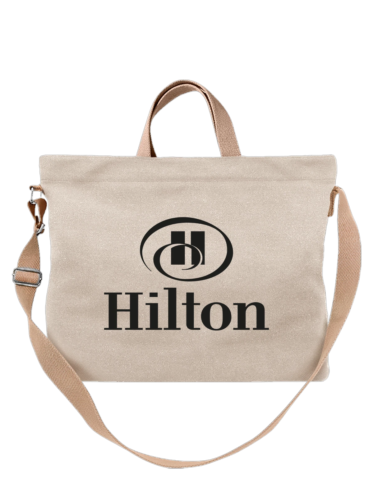 Сумка Hilton белая с принтом — современная айдентика — Белая, фото 1