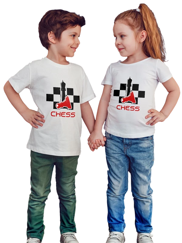 Футболка с шахматами chess — Белая, фото 1