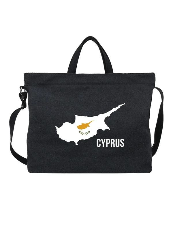 Сумка с флагом Кипра Cyprus — Чёрная, фото 1