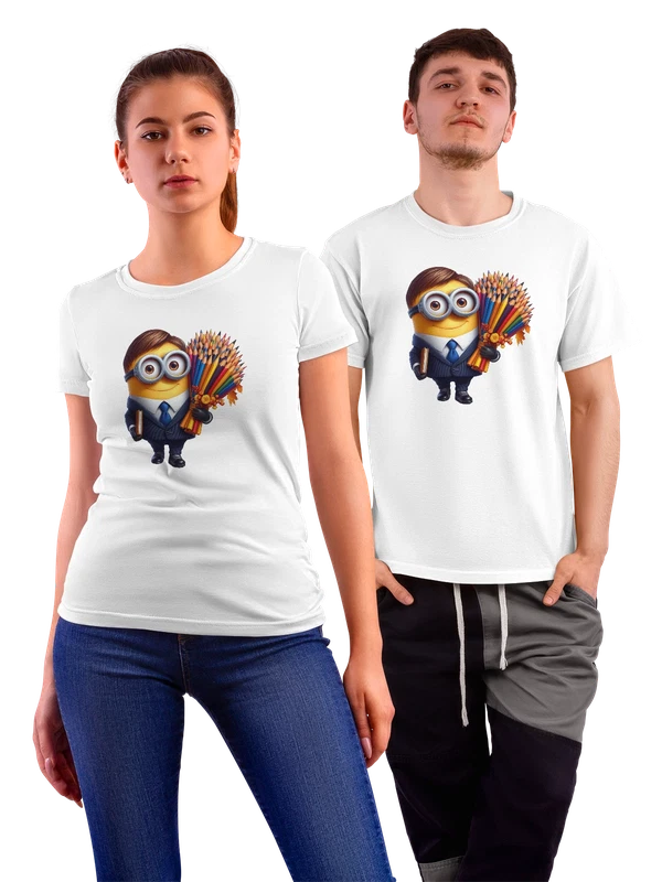Футболка Миньон Minion школьник — Белая, фото 1
