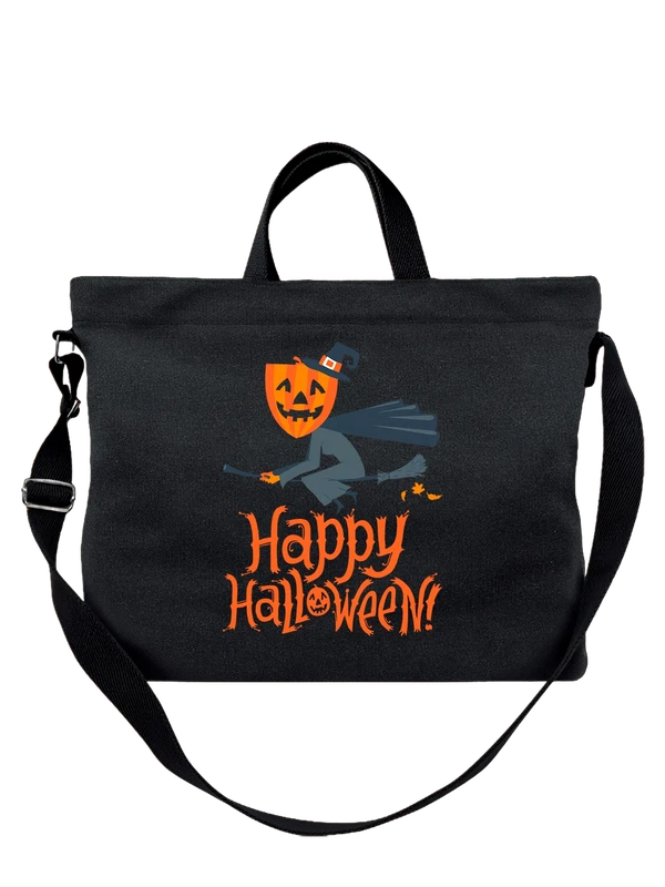 Сумка с ведьмой happy Halloween — Чёрная, фото 1