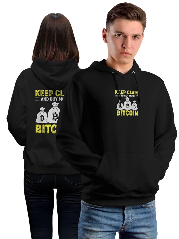Худи биткоин buy more bitcoin — Чёрная, фото 1