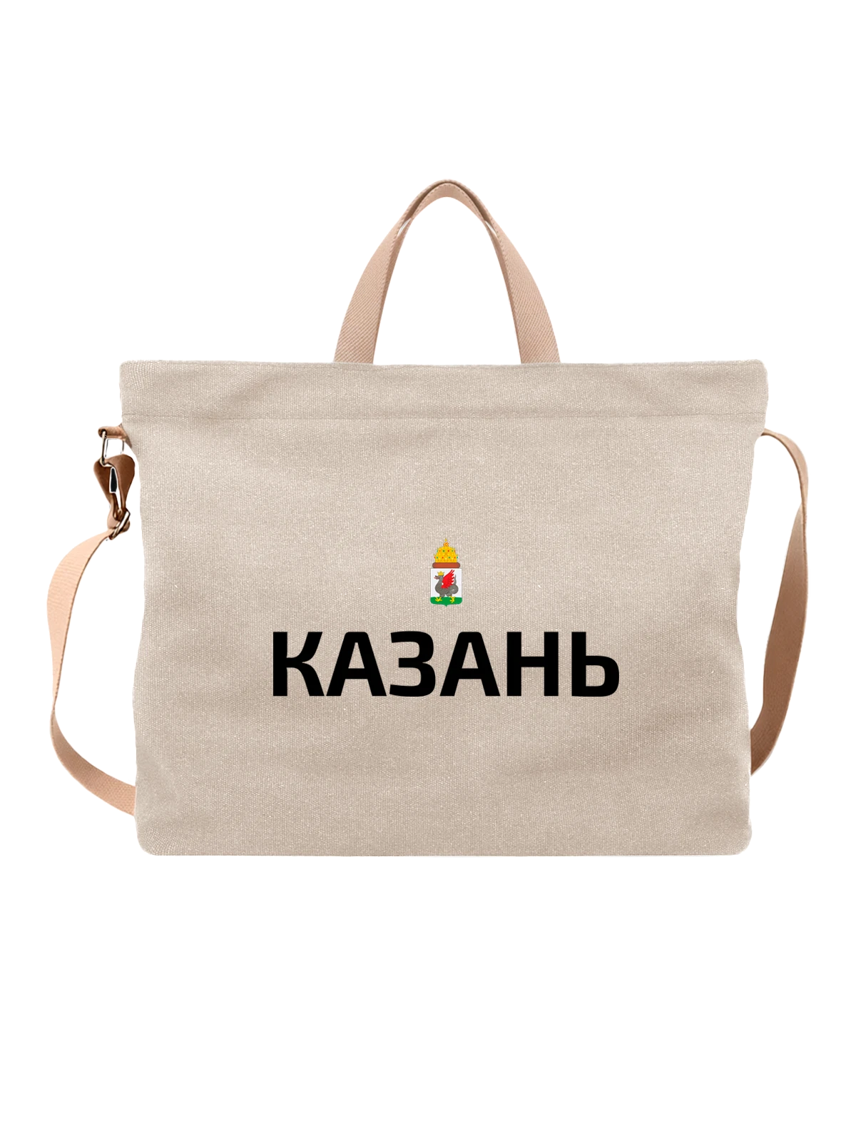 Сумка Город Казань белая с принтом — сувенир из города — Белая, фото 1