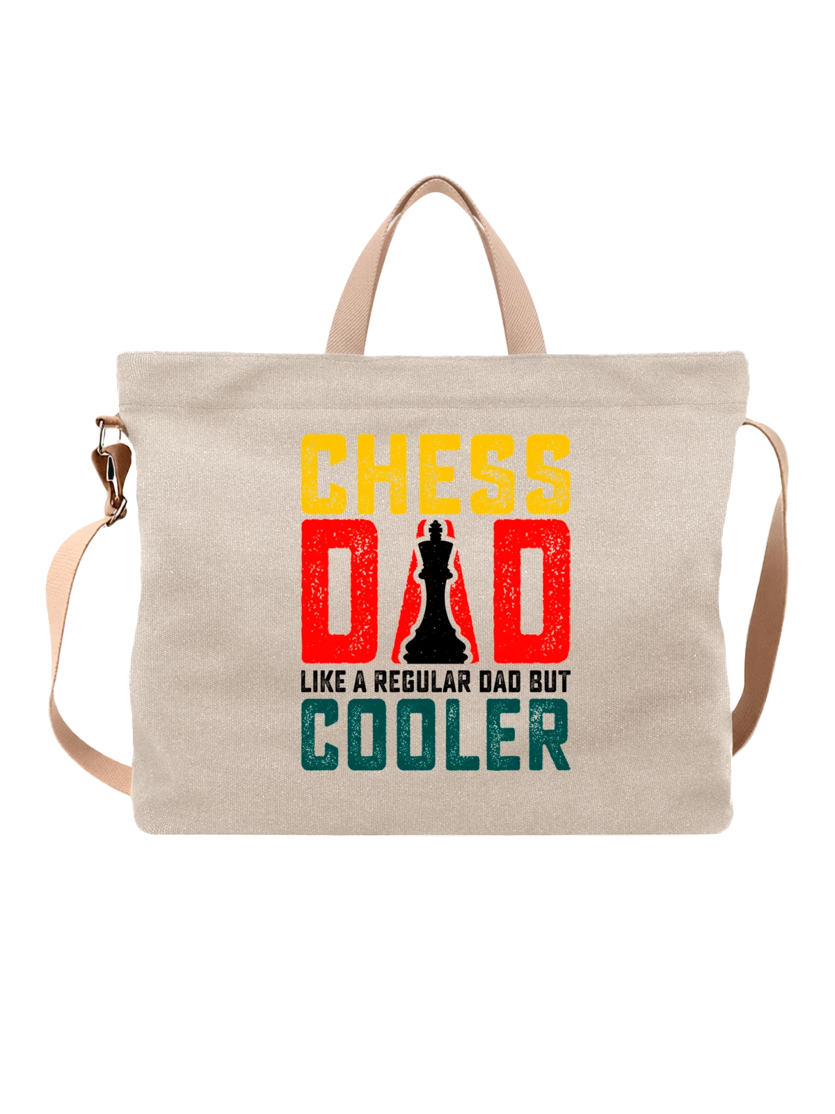 Сумка Шахматы chess dad белая с принтом — шахматист — Белая, фото 1