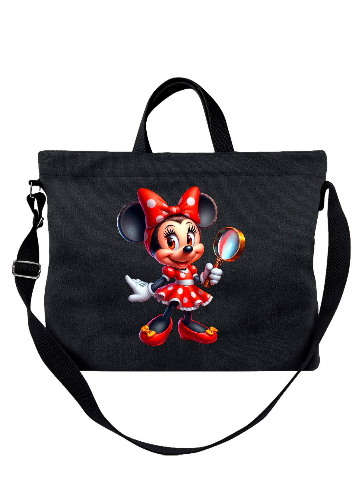 Сумка Минни Маус Minnie Mouse чёрная с принтом — подарок поклоннику — Чёрная, фото 1