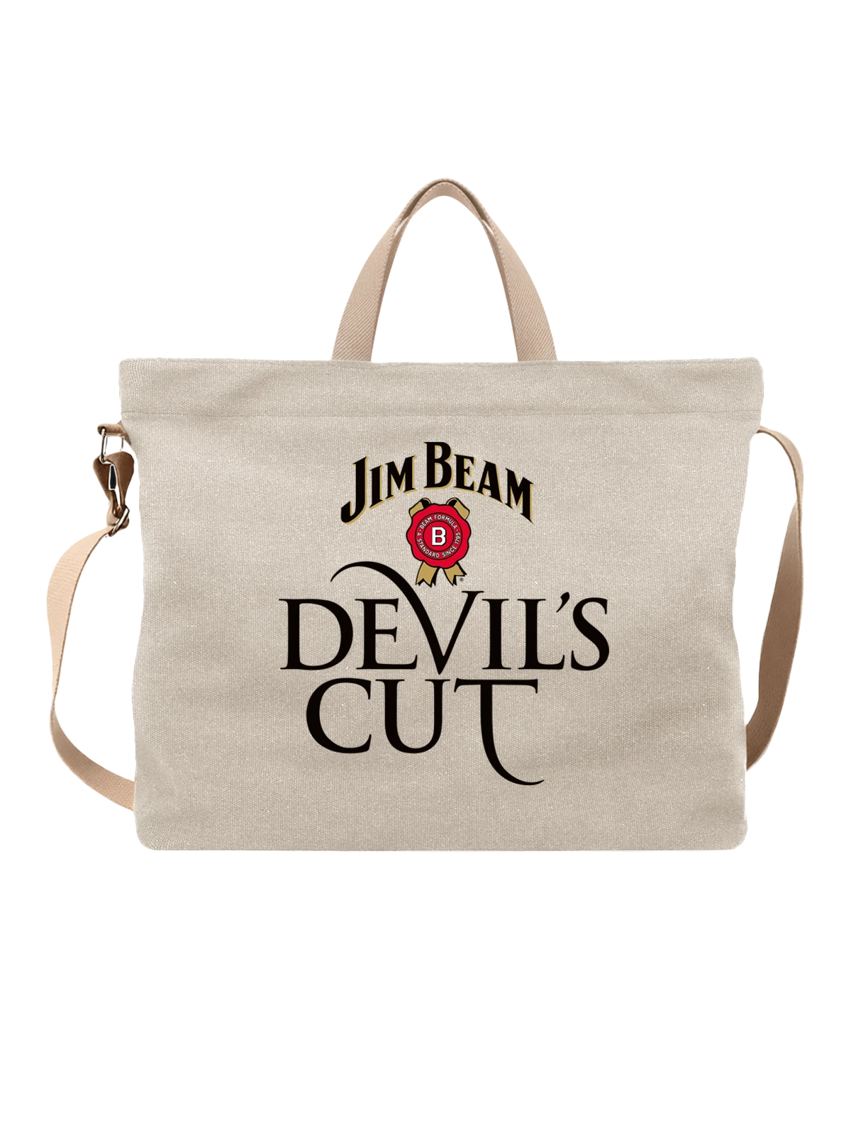 Сумка Jim Beam белая с принтом — выдержка в дубовых бочках — Белая, фото 1