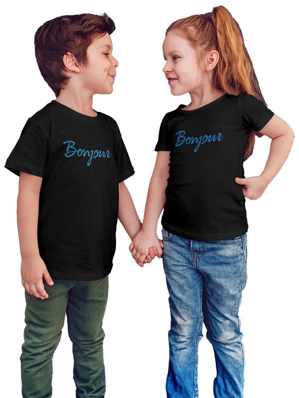 Футболка Bonjour — Чёрная, фото 1