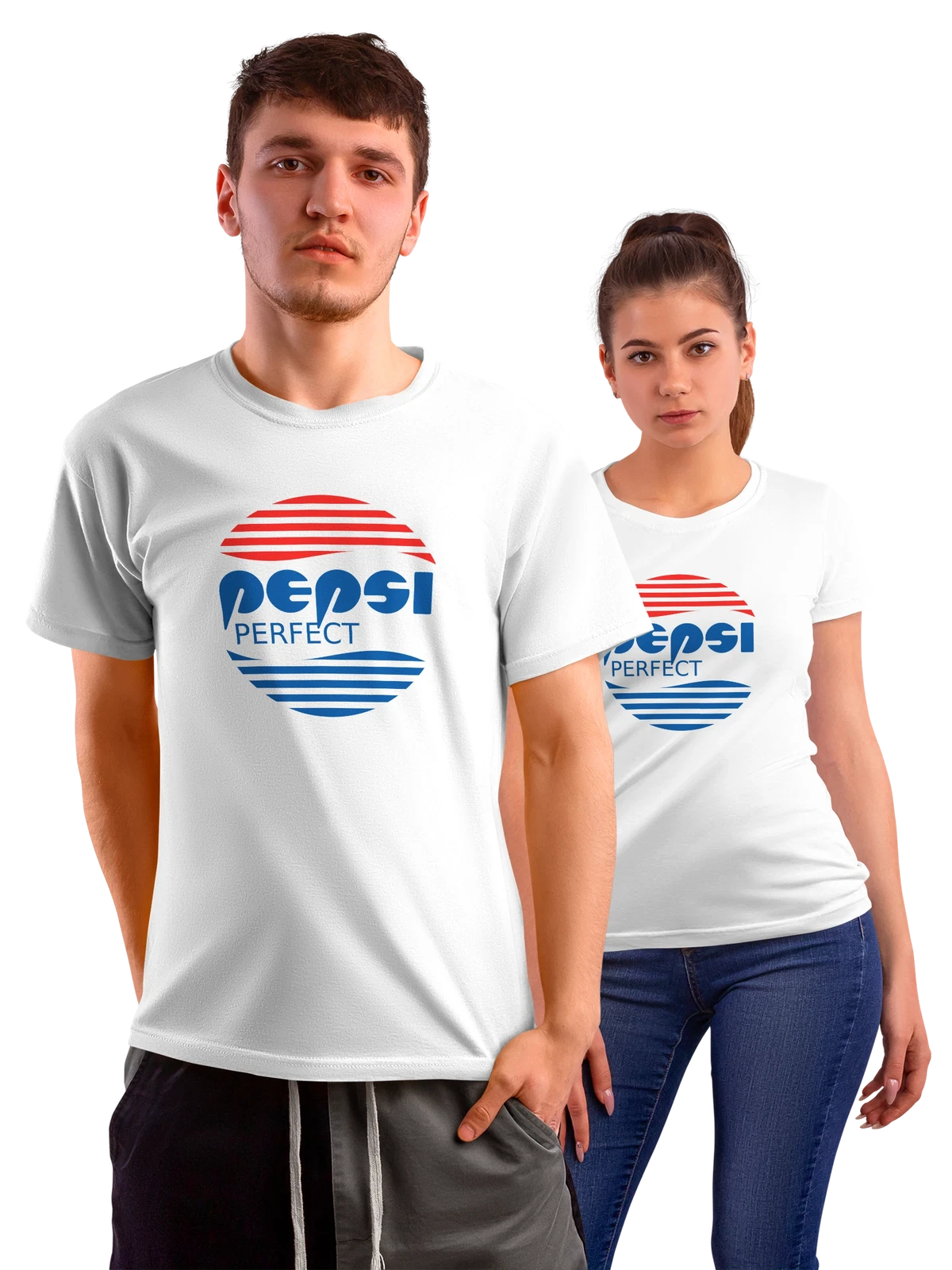 Футболка Pepsi белая с принтом — футуристическая реклама восьмидесятых — Белая, фото 1