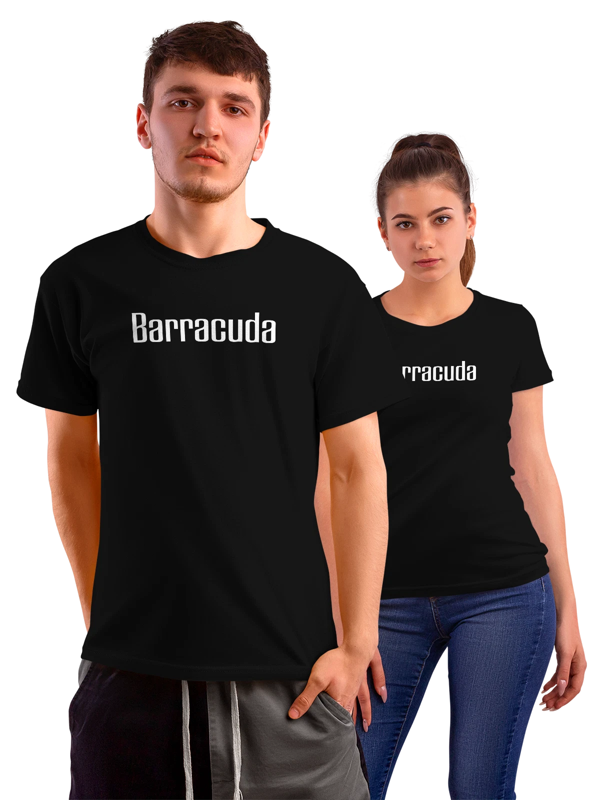 Футболка Barracuda чёрная с принтом — современная айдентика — Чёрная, фото 1