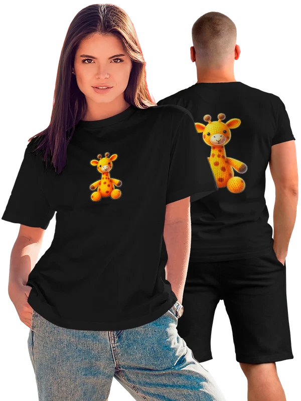 Футболка с жирафом — Чёрная, фото 1