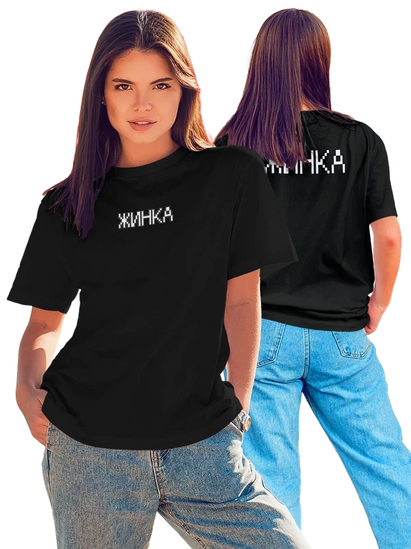 Футболка жинка — Чёрная, фото 1