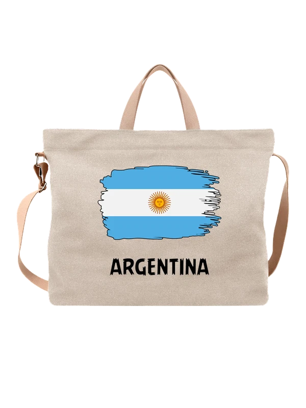 Сумка c флагом Аргентина Argentina — Белая, фото 1