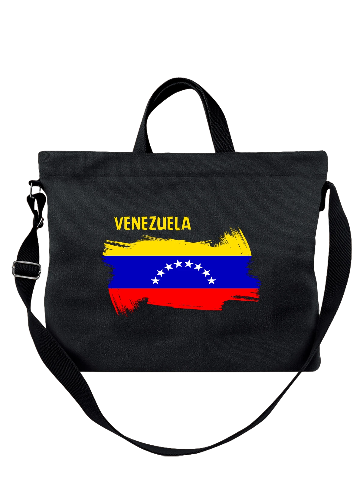 Сумка Флаг Венесуэлы Venezuela чёрная с принтом — национальная символика — Чёрная, фото 1