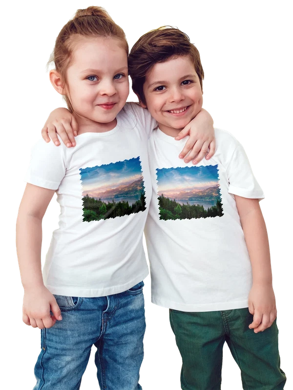 Футболка Пейзаж Duskatlakezurich — Белая, фото 1