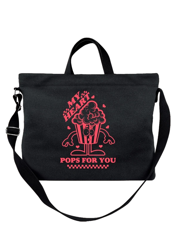 Сумка попкорн my heart pops — Чёрная, фото 1