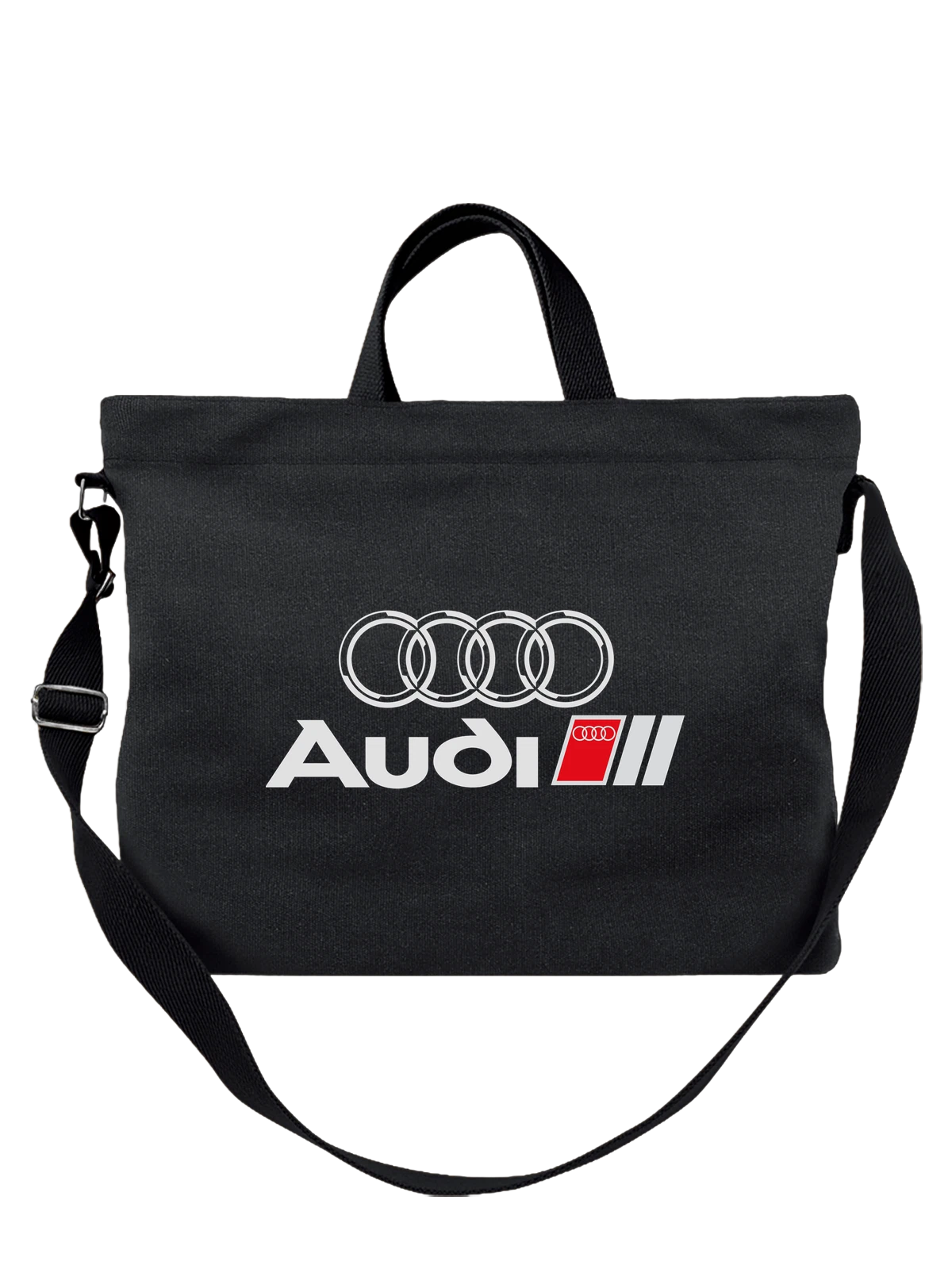 Сумка Audi чёрная с принтом — премиальные машины — Чёрная, фото 1