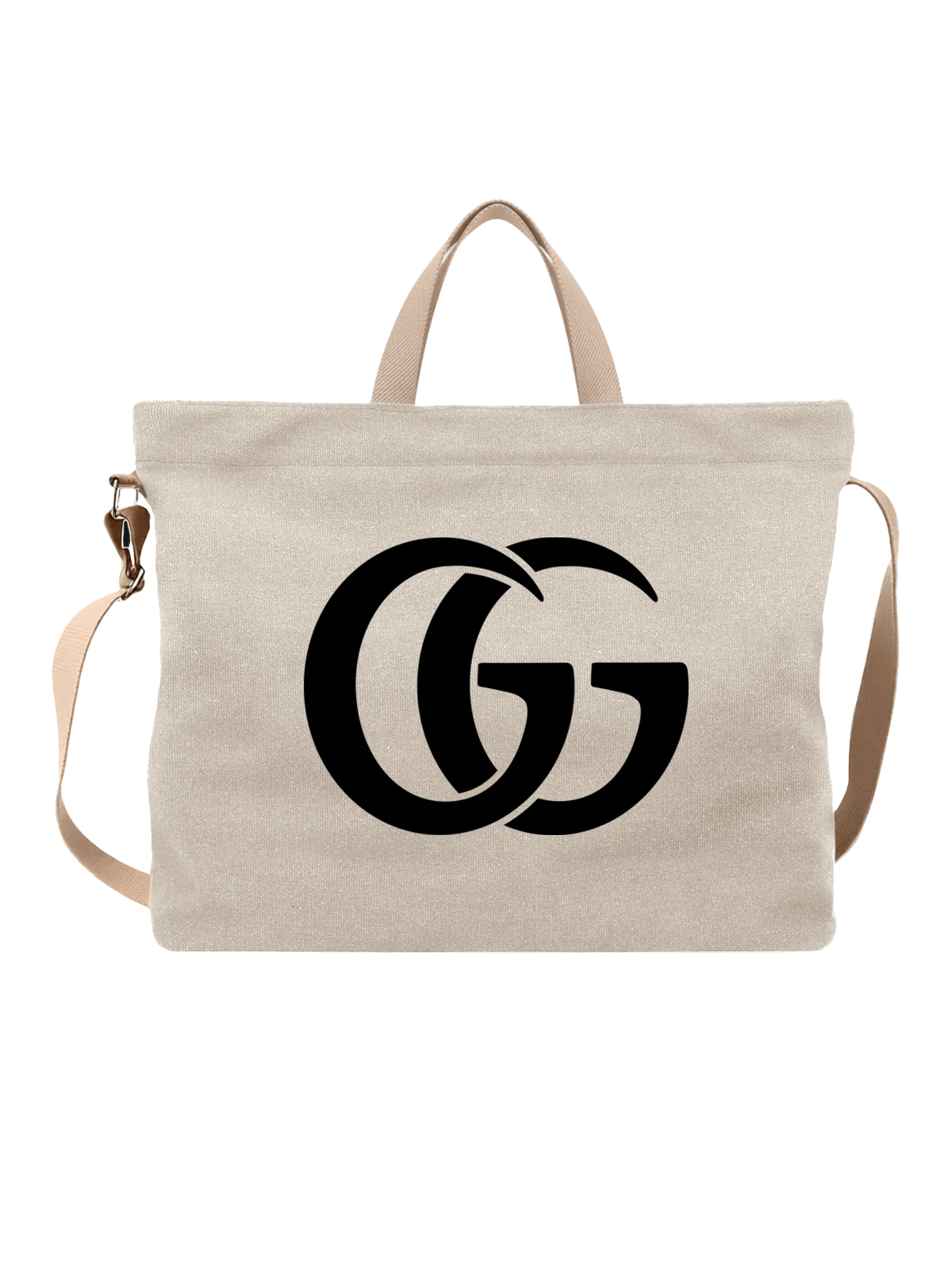 Сумка Gucci белая с принтом — графический символ — Белая, фото 1