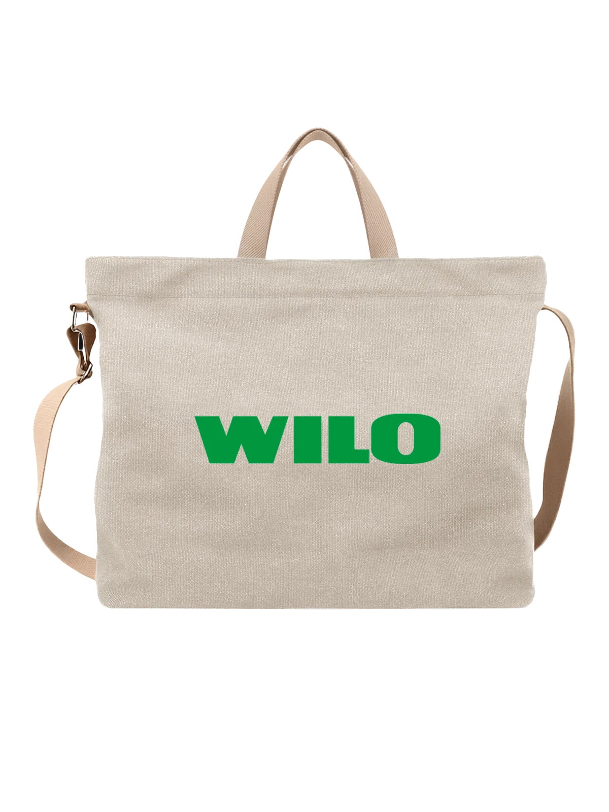 Сумка Wilo белая с принтом — современная айдентика — Белая, фото 1
