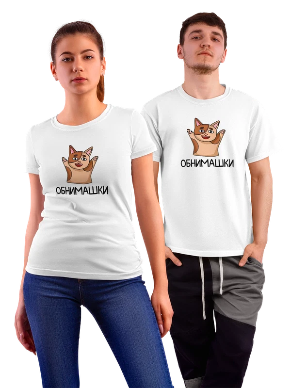 Футболка с котом — Белая, фото 1