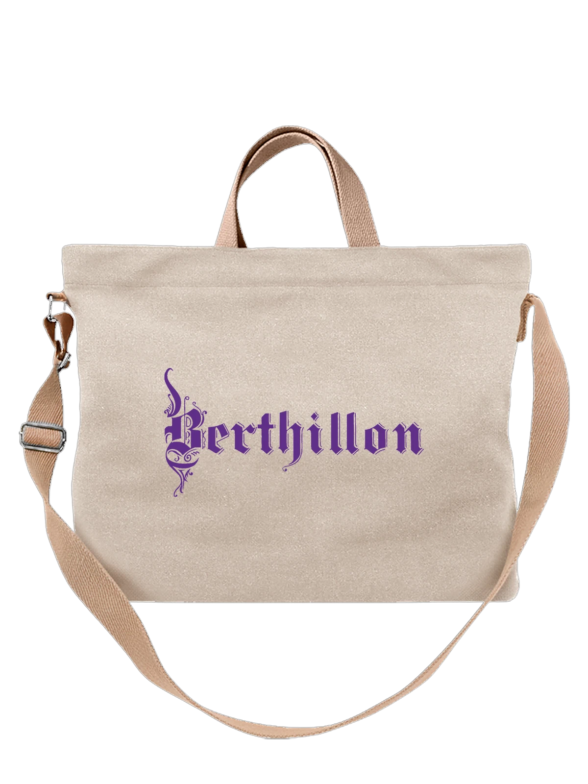 Сумка Berthillon белая с принтом — современная айдентика — Белая, фото 1
