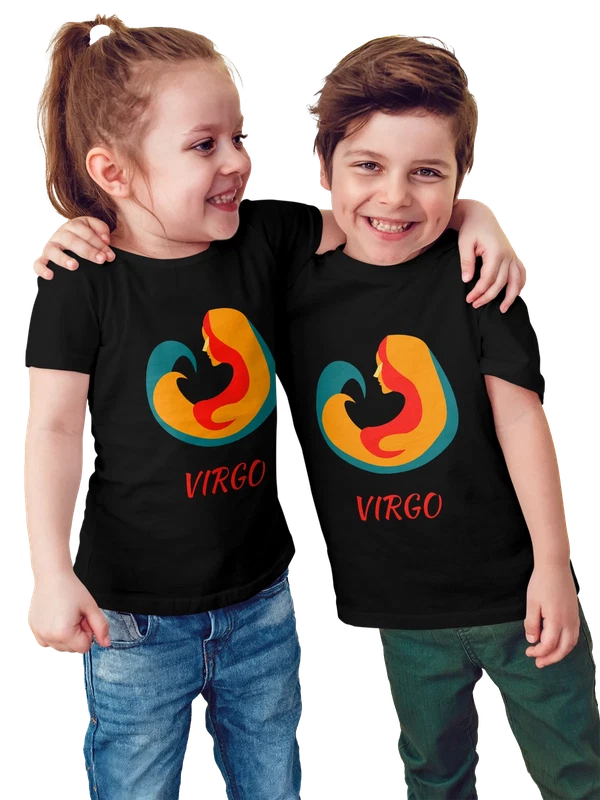 Футболка со знаком зодиака Дева Virgo — Чёрная, фото 1