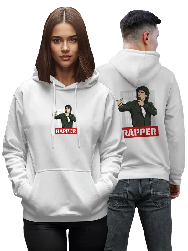 Худи с рэпером rapper — Белая, фото 1