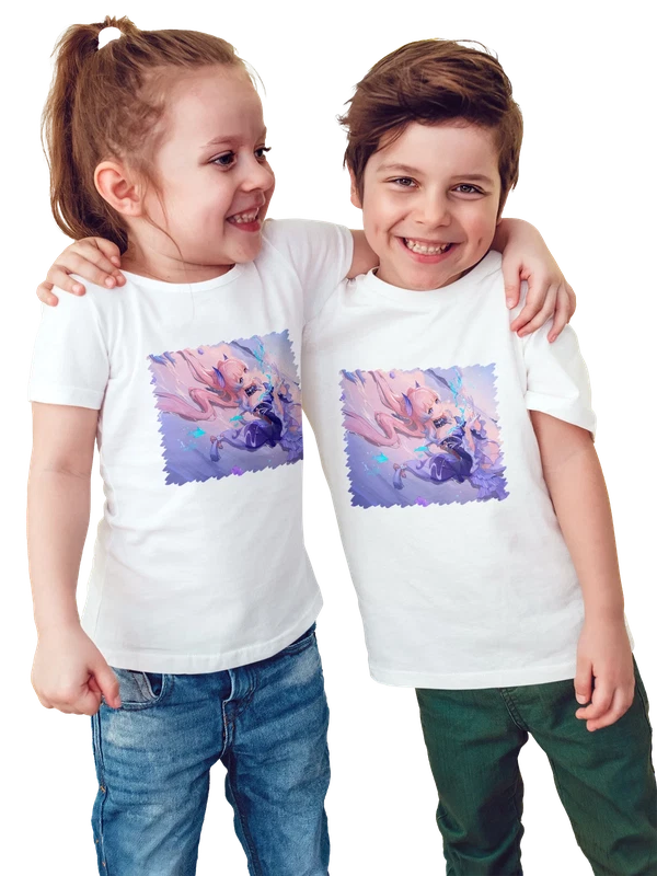Футболка Игра Sangonomiya Kokomi Purple aesthetic — Белая, фото 1