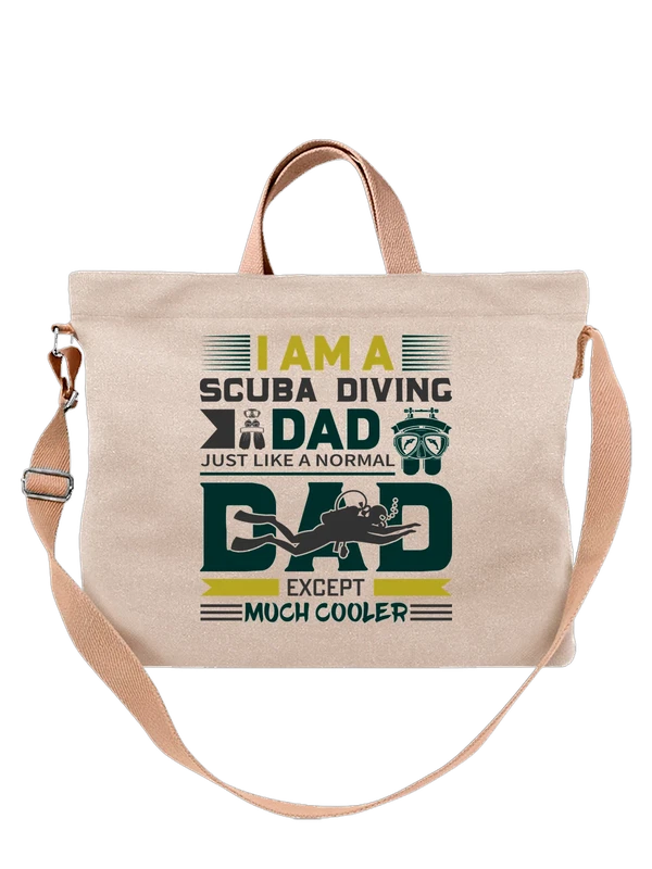 Сумка дайвинг I am a scuba diving dad — Белая, фото 1