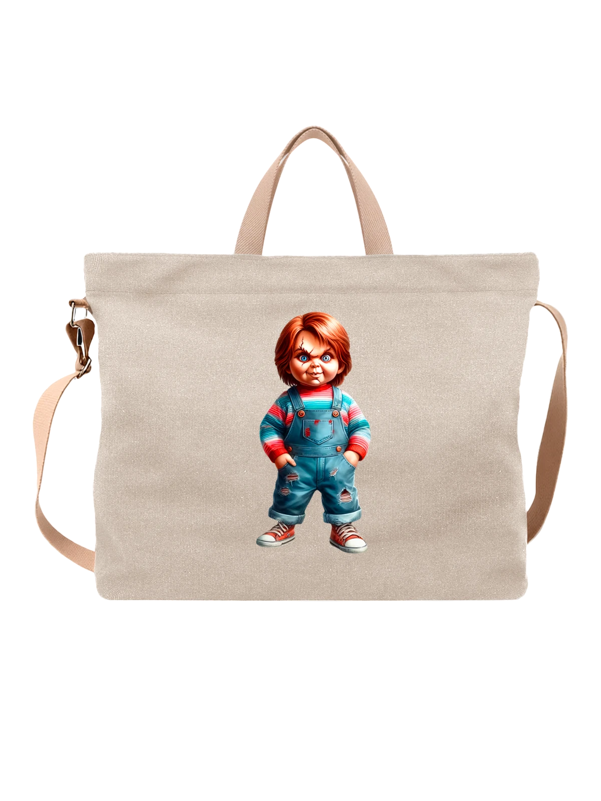 Сумка Кукла Невеста Чаки Bride of Chucky белая с принтом — фильм ужасов — Белая, фото 1