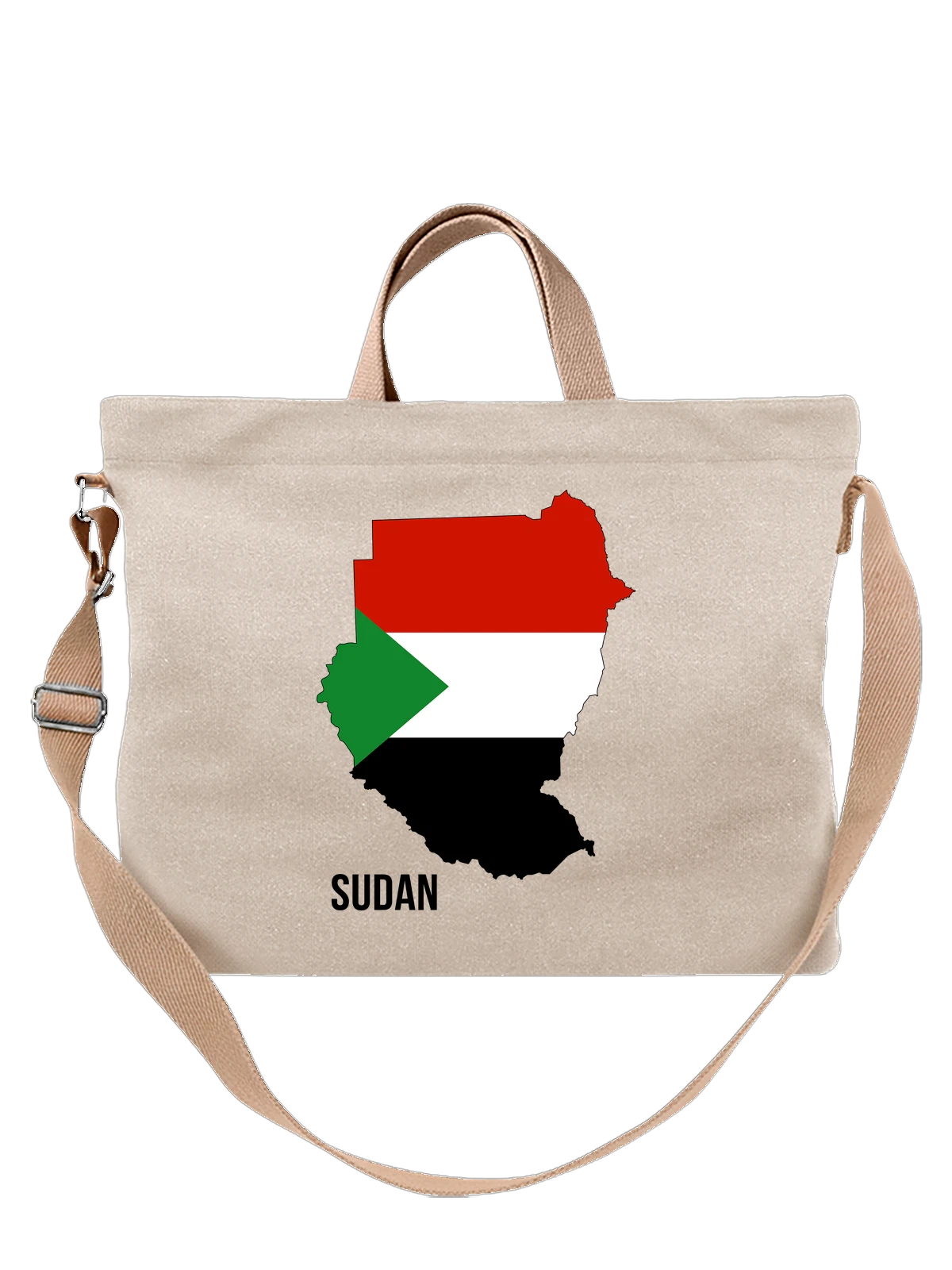 Сумка с флагом Судана Sudan белая с принтом — национальная символика — Белая, фото 1