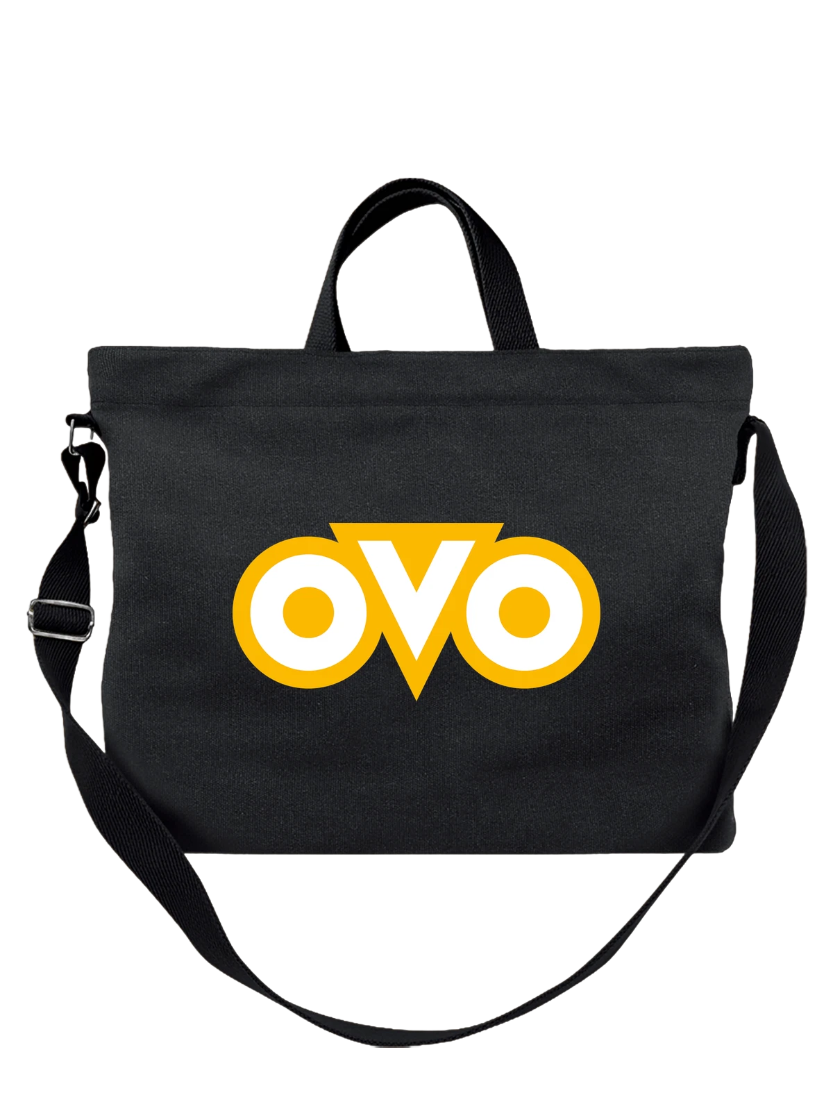 Сумка OVO чёрная с принтом — лейбл October's Very Own — Чёрная, фото 1