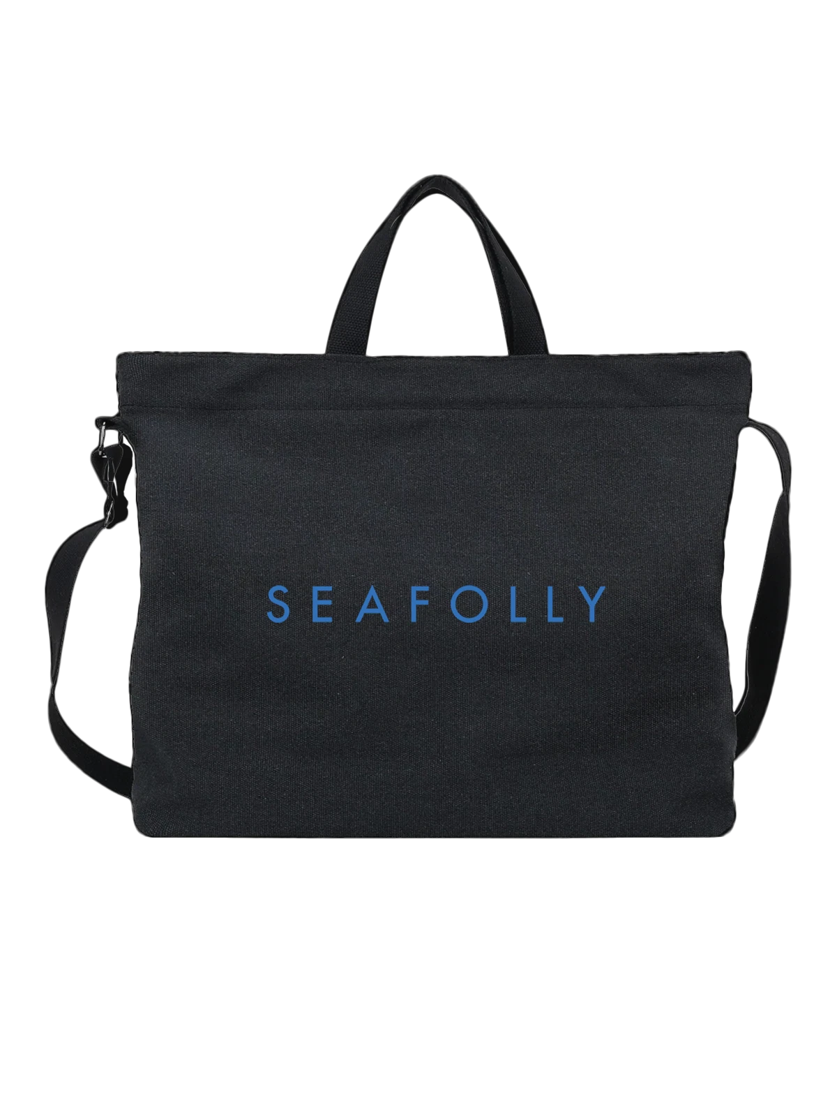 Сумка Seafolly чёрная с принтом — современная айдентика — Чёрная, фото 1