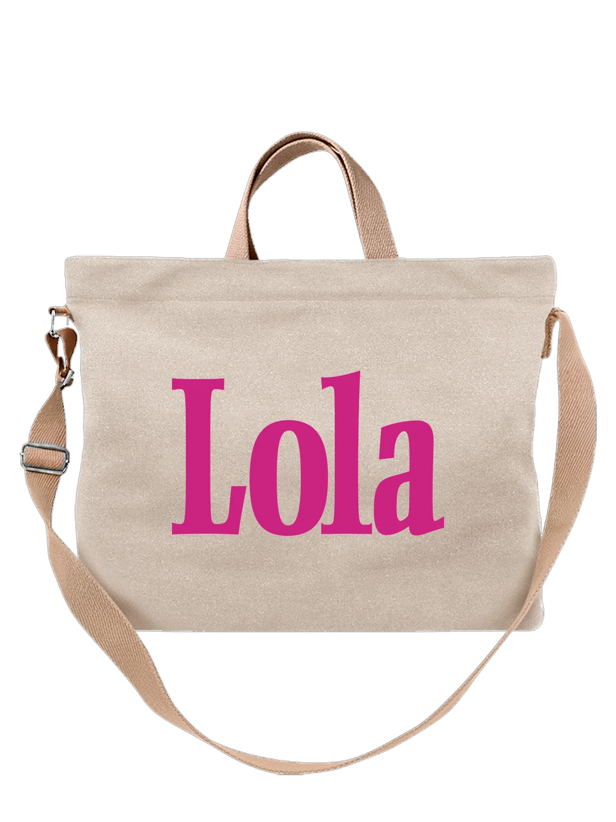 Сумка Lola белая с принтом — современная айдентика — Белая, фото 1
